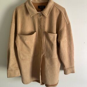 TRUTH Golden Tan Suede-Look Shacket